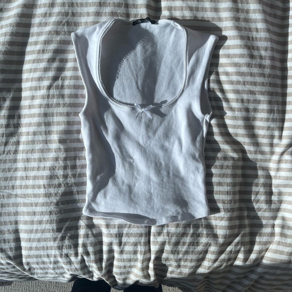 Zara White Tank Top